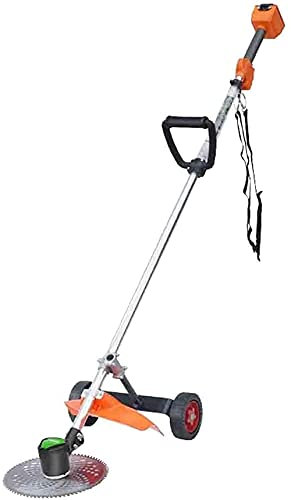 Samnuerly Cortacésped inalámbrico de 48V, Cargador de batería de 12 Ah, desbrozadora eléctrica Recargable, cortadora de césped, Mochila, Herramienta de Cosecha de jardín, 48V + 12A