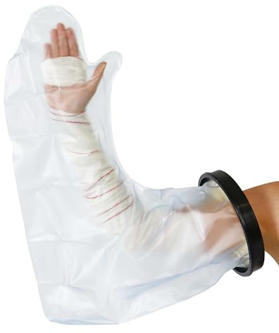 PEPE Mobility Gipsschutz Arm 95 cm, Wasserdichter Duschschutz Erwachsene | Wiederverwendbar für Gipsverbände und Bandagen, Silikonhülle mit Polypropylen-Vakuumring, Ohne Klebeband, Bis zur Schulter