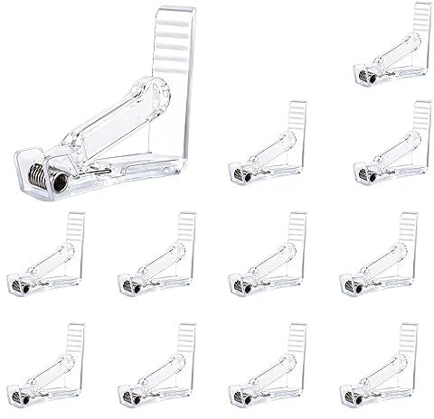 12 Uds Clips de Resorte para Mantel, Transparente Pinzas de Plástico para Manteles, Pinzas para Manteles Exterior, para Interior, Mesas Al Aire Libre, Camping, Boda, Hogar