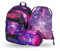 Baagl Schulrucksack Set Jungen Mädchen 3 Teilig, Schultasche ab 3. Klasse, Grundschule Ranzen mit Brustgurt, Ergonomischer Schulranzen (Skate Galaxy)