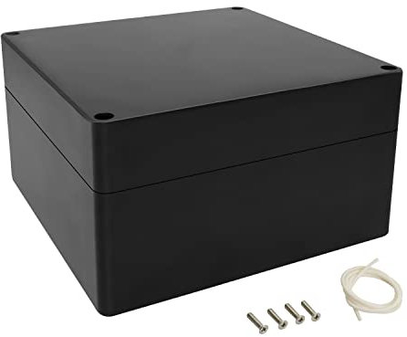 LeMotech Project Box ABS Plastic Distribution Box IP65 Waterproof Electrical Boxes Universal Housing Black Outer Size 160 x 160 x 90 mm (Pack of 1)