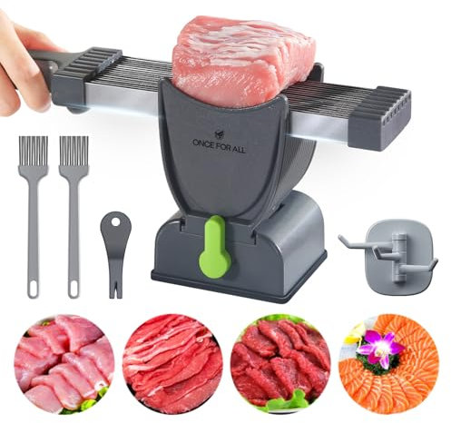 ONCE FOR ALL Juego de Cuchillos de Cocina para Cortar y Rebanar Carne, Cortador Manual de Alimentos para Res, Cerdo y Cordero, para Cocinar en Casa