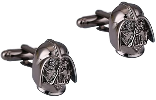 Gotisches Totenkopf-Manschettenknöpfe für Herren, Krieger-Helm-Schädel-Kopf-Manschettenknöpfe, Wikinger-Schädel-Manschettenknöpfe, Punk Totenkopf Hemd Smoking Manschettenknöpfe