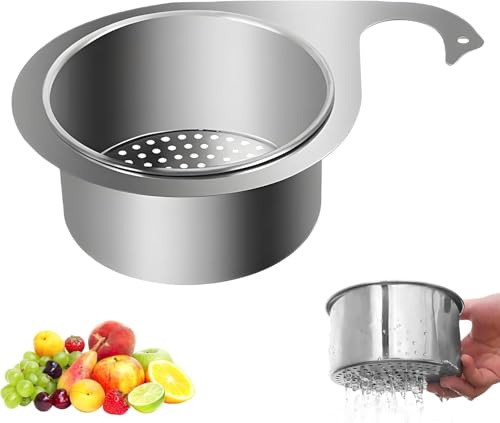Ailovone Multi-Functional Drain Basket Siebkorb aus Edelstahl in Schwanenform für die Spüle Abflusssieb Küchenspüle sieb für spülbecken Swan Drain Rack Wasserhahn Hängender Filterkorb (1pcs, 22.5cm)