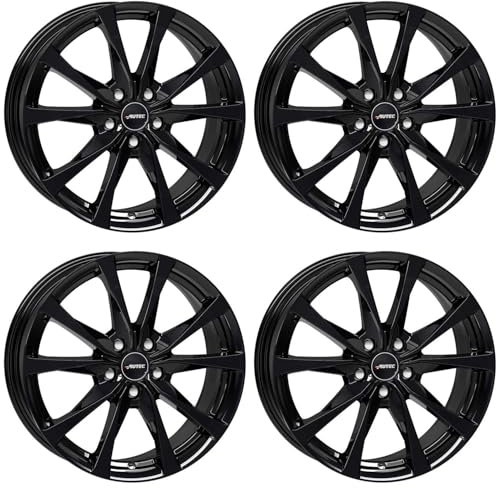 4x AUTEC Felgen Alufelgen BRIXEN 7.0x17 ET50 5x108 Schwarz kompatibel mit Volvo V40 V60 S40 V50 S60 V70 C30 XC70