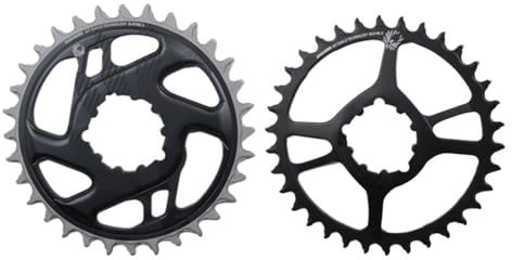 HESHUWEN Kettenblatt 3 mm/6 mm versetztes Kettenblatt. 12-Gang-Direktmontage-Kettenblatt mit 30 Zähnen/32 Zähnen/34 Zähnen Kettenblatt 38 ZäHne(Nx 6mm Offset 32t)