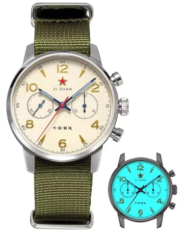 Tophill Orologio da polso da uomo meccanico 1963 Seagull ST1901 Movimento 40mm Cronografo aviazione stile pilota Orologio meccanico luminoso 5ATM con vetro zaffiro per uomo