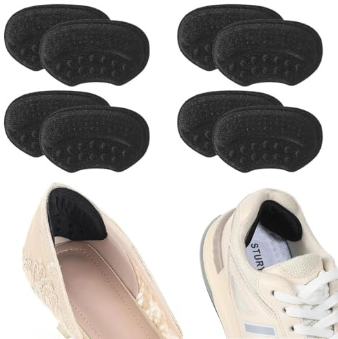 COYUN 4 Paia Proteggi Tallone Per Scarpe, Cuscinetti Per Scarpe, Cuscini Per Tallone Pad Heel, Di Cuscinetti per Scarpe Troppo Grandi, Impediscono Ai Talloni Di Sfregare E Scivolare(Nero)