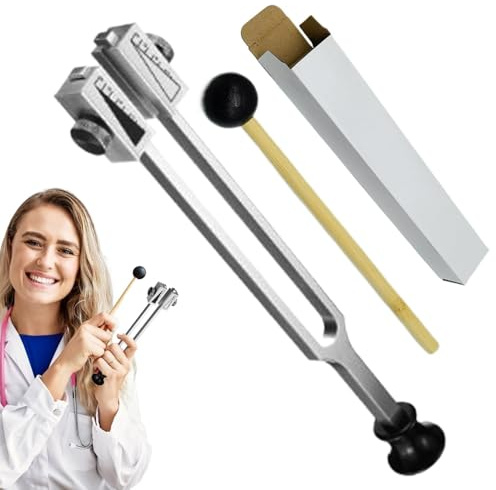 Set di diapason – accordatori per corpo regolabili con riflesso | strumento diagnostico medico, diapason in lega di alluminio per la del suono, la meditazione, la sensazione