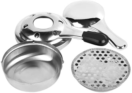 POPETPOP Small Hot Pot Mini Butter Warmer Pot Portable Stainless Steel for Outdoor Adventure