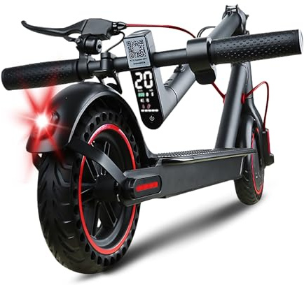 QnQ E Scooter, 2026 8,5 Zoll Faltbarer Roller, 500 W/20 km/h Motor, 20 km Reichweite, pannensichere Wabenreifen, APP-Steuerung und LED-Anzeige, 36 V 10.4 Ah Akku, max. 120 kg