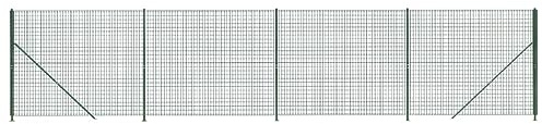 Maschendrahtzaun mit Bodenflansch 1,4x10 m - grüner Sichtschutzzaun für Garten, Terrasse & Grundstück - stabil, langlebig & einfach zu montieren