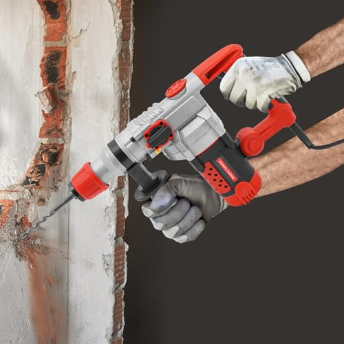 Martello demolitore multifunzione da 2200 W, martello elettrico a percussione con cappuccio antipolvere, trapano a percussione elettrico, per cemento armato, muratura, piastrelle