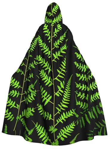 NImongt Disfraz de silueta de planta natural con estampado de hojas de helecho para adultos, talla única, para cosplay, Halloween, carnaval, Navidad