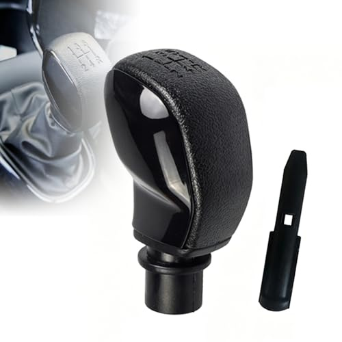 NIYATA Pommeau de Vitesse pour Peugeot 206 207 208 301 307 308 408 508 2008 3008 Citroen C2 C3 C4 C5 C-Elysee avec 1 adaptateur de montage, 5 vitesses
