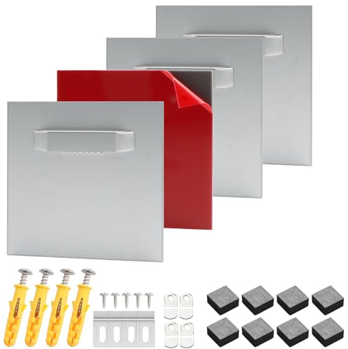 SRunDe 4 Piezas Soporte Espejo pared Adhesivo Capacidad de Carga 5KG | Colgadores para Cuadros Colgar Cuadros Sin Agujeros para Colgar Fotografías Certificados Espejos Paneles Decorativos