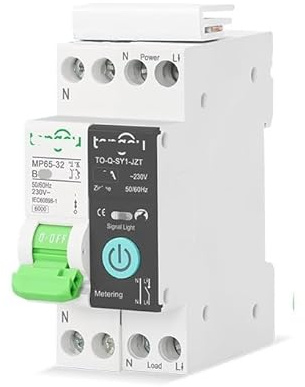 Interruttore automatico intelligente con misurazione su guida DIN 16A 32A(With metering,10A)