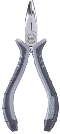 kwb 389610 Pinza telefonica elettronica / pinza rotonda piatta 120-mm, forma curva, auto-apertura, manico a 2 componenti