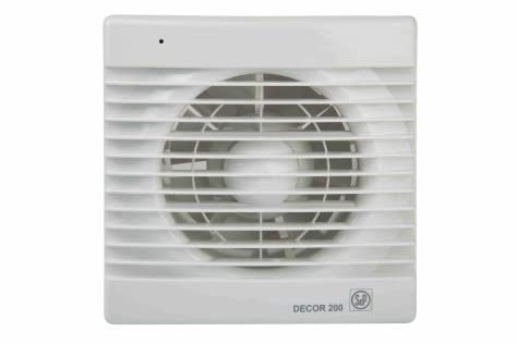 Soler&Palau Sistemas De Ventilacion Slu 5210100300 - Extractor baño axial 185m3/h extrapl. c/a bl decor 200-c s&p