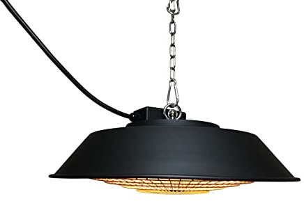 Kekai Standard Design Elektro-Deckenheizung, 42,5 x 42,5 x 12 cm, Infrarot-Halogen, 1500 W, für Innen und Außen