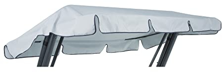 PATIO Sonnendach für Hollywoodschaukel Rimini/Venezia 228 x 126 cm Hollywoodschaukel Ersatzdach Dachbezug Dachplane für Gartenschaukel aus Polyester hellgrau