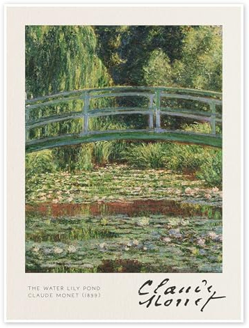 Der Seerosenteich, 1899 Poster von Claude Monet 50 x 70 cm Grün Wandbilder Wanddeko