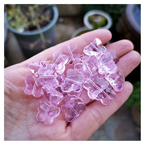 Prismen & Kaleidoskope 14mm Kristall Anhänger Zubehör Kronleuchter Prism Home Decor Optik-Kits für den naturwissenschaftlichen Unterri (Color : Pink, Size : 14mm 30pcs)