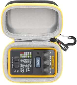RLSOCO Carrying Case for Fluke ST240+/ST120 Socket Tester(Case Only) | Hard Travel Case for Socket Tester- Shockproof, Drop & Scratch Resistant Portable Storage Carry Bag with Metal Carabiner