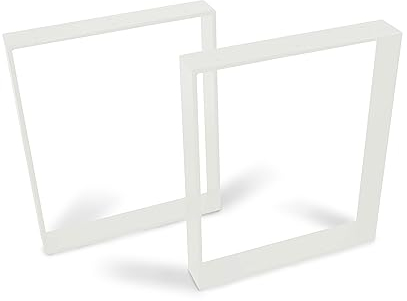 ModernLOFTart Tischbeine Metall Tischkufen 2 Stück - Tischgestell Metall aus 1cm Dickem Flachstahl Gefertigt - Tischfüße für Esstisch, Schreibtischbeine, Konferenztisch Füße