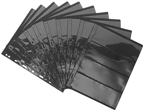 Carnet de Timbres à Feuilles Mobiles 10 Feuilles Pvc Noir