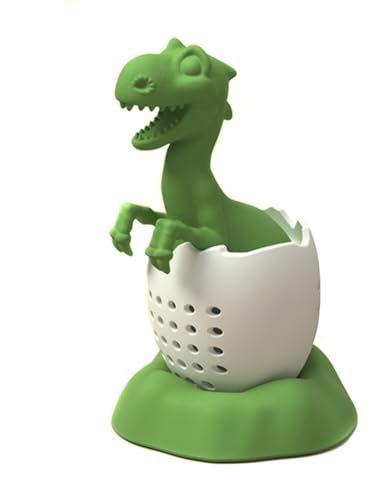 Surakey Dinosaurier Tee Infuser,Teesieb für Süße Tiere, Silikon Teesieb Teeei Teefilter Tea Infuser, Lebensmittelecht, Teesieb in Form Eines Dinosaurier, Lustiges Teesieb, Teesieb zum Brauen für Tee