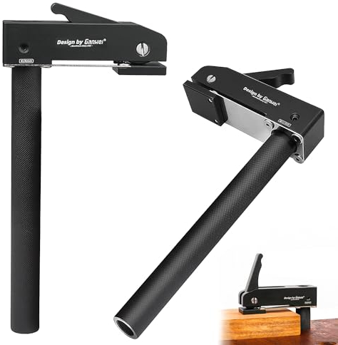 2 Stück Extra Große MFT-Halteklemmen, Schraubzwingen für die Werkbank, Verstellbare, Schnellspanner Niederhalter 20 mm, Tischzwinge aus Aluminiumlegierung zum Holzschnitzen, Fräsen, Schleifen