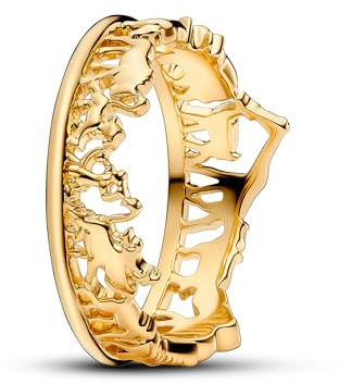 PANDORA Disney Der König der Löwen aus Sterling Silber mit vergoldeter Metalllegierung, Größe: 52, 163362C00-52