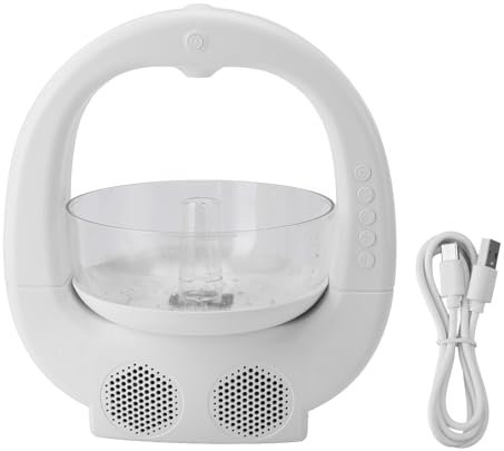 Humidificadores de Niebla Fría para Dormitorio, Oficina, Gotas de Agua Antigravedad, Humidificador de Aire, Humidificador de Escritorio, Humidificador de Ruido Blanco, (WHITE)