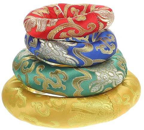 ifundom Kissen-klangschalen-pad- 4 Stück Zarter Schalenhalter Für Klangschalen Buddhismus-produkt Klangschalen-pad Zufällige Farbe