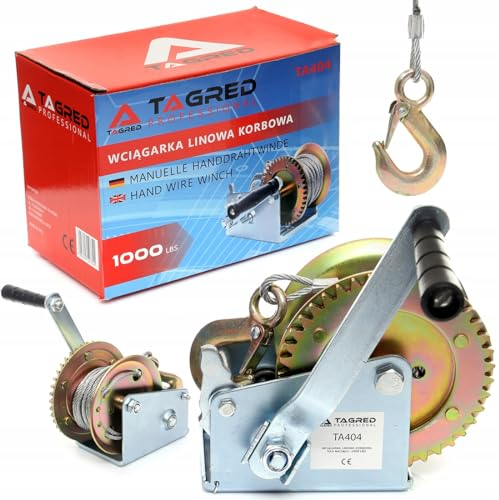 Seilwinde Handwinde manuelle Gurtwinde Hand Sicherheitsschloss bis 453kg