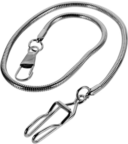 DEARMAMY Chaîne De Montre De Poche Vintage en Alliage Robuste Pendentif Serpent Noir Accessoire De Mode pour Hommes Et Femmes