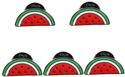 Ciieeo 5st Kreative Brosche Wassermelonen-brustnadel Cartoon-brosche Palästina Brosche Anstecknadel Sommer Pin Cartoon-obst-brosche Wassermelonen-anstecknadel Taschen Brosche