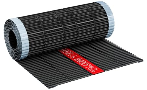 5lfm Eurovent® ROLL METAL Firstband Firstrolle voll Aluminium-Firstband für First und Grat (RAL9005 (Schwarz))