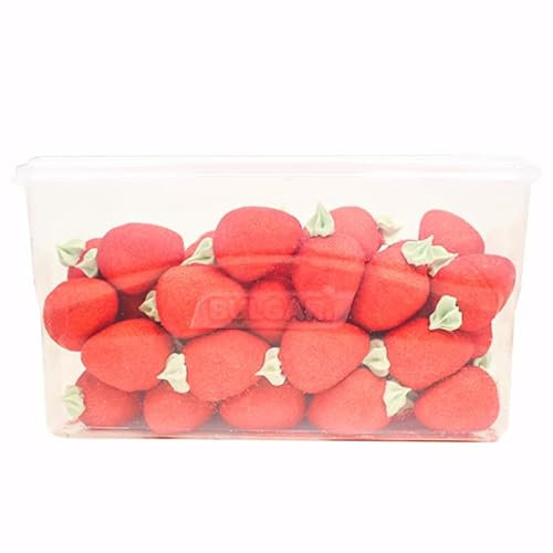 iChuches | Marshmallow - Nubes Dulces | Ideal para Mesas Dulces, Bolsas De Cono, Decoración Fiestas | Fresones - Heladitos - Frambuesas - Fresas - Setas - Confetti (Fresones Grandes 60Unid)