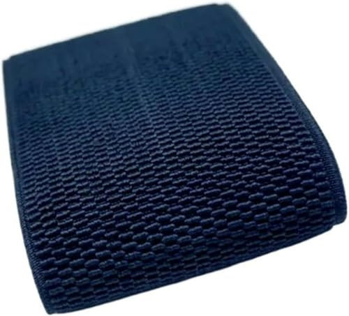 Elástico para Coser Bandas elásticas de 7,5 cm de Ancho Accesorios de Ropa de Costura Banda elástica Banda de Goma (Blanca) -1M_75MM-Azul Oscuro