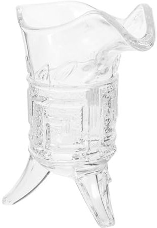 CONGARTENO Vintage Glassware Retro Tripod Cup Creative Wine Cup Thickened Material Curved Mouth for Daily Party