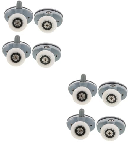 Artibetter 8pezzi Per Porta Doccia Facili Da Installare Per Porte Scorrevoli Bagno Ruote Silenziose e Materiali Resistenti Accessori Per Box Doccia