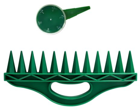 FINELYCR Set di Seminatrici da Giardino, Plastica Set di Strumenti per Seminatrice, 12 Fori Aiuto per Semina da Giardino, con Distributore Semi Regolabile, per Coltivazione Peperoni, Pomodori