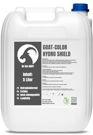 GOAT Hydro Shield Steinimprägnierung 5L – Farbneutral, Wasserabweisend & Atmungsaktiv – Pflaster, Fassade, Beton, Terrasse schützen – Lösemittelfrei & Umweltfreundlich – Schutz vor Algen & Schmutz
