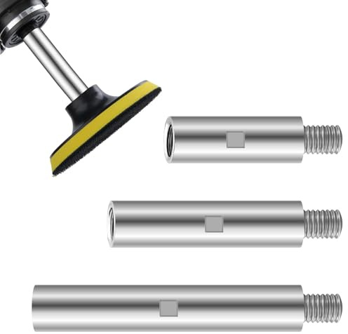 HSUYUN 3 Pieces Angle Grinder Extension Rod Set, M14 Aluminum Alloy, 75 mm, 100 mm, 140 mm Angle Grinder Extension, for Home, Mechanical Workshops and Workshops