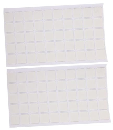 KOCKSHION 100pezzi Nastro Biadesivo Resistente Punti Per Tappeti Per Aule Punti Adesivi Biadesivi Pretagliati Nastro Adesivo Quadrato Rimovibile Residui Per Decorazioni Auto e Te