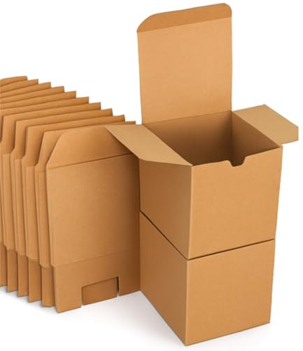 30 Stück Kraftpapier Geschenkschachteln,Karton Schachteln Schachtel mit deckel, Geschenkbox Quadratisch, für Geschenke, Party, Geburtstag, Hochzeit, 10x10x10cm