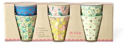 Rice Espressotassen Set aus Melamin | 6 farbenfrohe Mini-Tassen mit „Show Your True Colors“-Design, 80 ml, leicht & bruchsicher, spülmaschinengeeignet, ideal für Zuhause & unterwegs