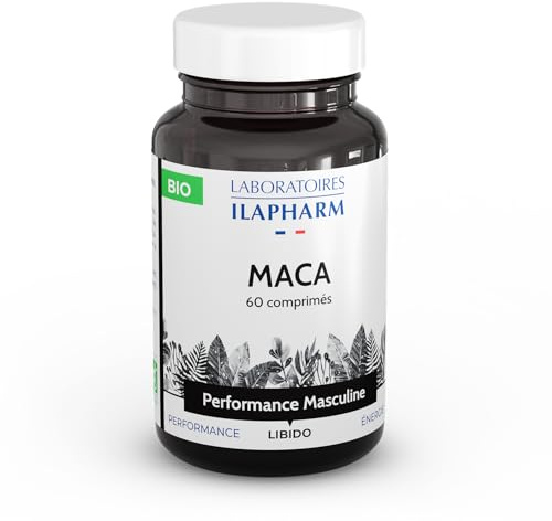 Laboratoires Ilapharm Maca Bio - Complément Alimentaire Énergie et - Maca Noire du Pérou Bio - 60 Gélules Végétales